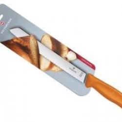 Couteau à pain Victorinox, lame à dents 21 cm inox, manche polypropylène orange