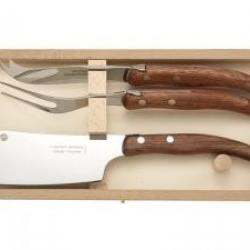 Coffret spécial fromage Laguiole par C. DOZORME, 3 pièces inox