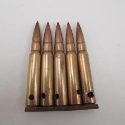 5 cartouches   7,57 mm  MAUSER  démilitarisées