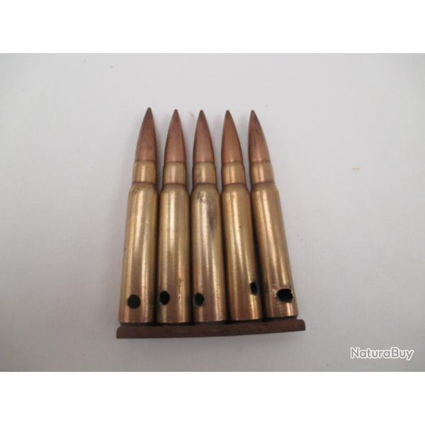 5 cartouches   7,57 mm  MAUSER  dmilitarises