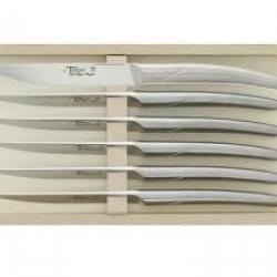 Coffret 6 couteaux table Le Thiers par GOYON-CHAZEAU monobloc 23 cm, forgés à chaud, acier X46CR13,
