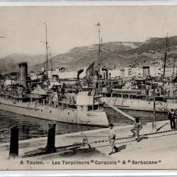 CPA - Marine Militaire - Toulon - Les Torpilleurs " Carquois "  & " Sarbacane " N°3945