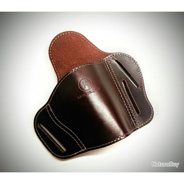HOLSTER PANCAKE OPEN TOP EN CUIR POUR PISTOLET COLT 1911