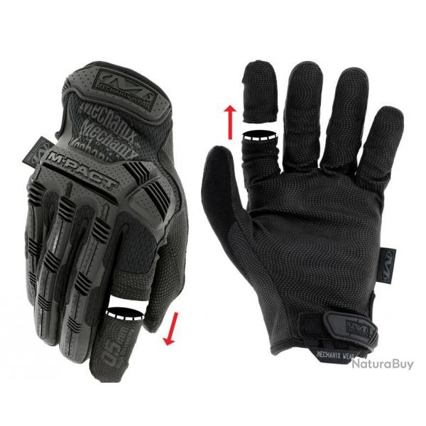 PROMOTION ! Gants T/S 0,5 mm Mechanix M-Pact noir Taille M
