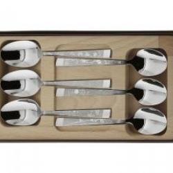 Coffret 6 cuillères à café Le Thiers par ROGER ORFEVRE 15cm Décor Natura tout inox