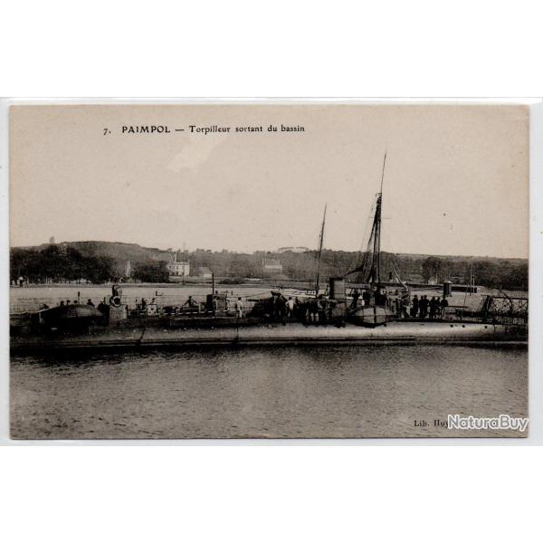 CPA - Marine Militaire - PAIMPOL- Torpilleur sortant du bassin N3951