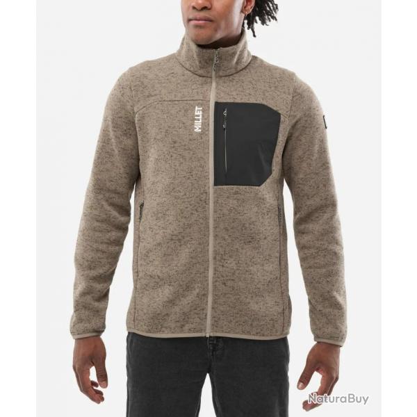Veste Polaire de Randonne Millet Chamonix Knit Jkt M Beige