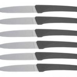 Boîte de 6 couteaux de table Florinox KIANA 23 cm lame acier X35Cr16N manche gris