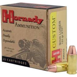 Cartouches Hornady Custom cal : 9x19 124gr XTP