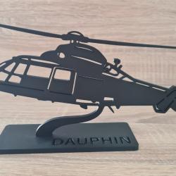 Silhouette / maquette hélicoptère Eurocopter MH65 decorative impression 3D