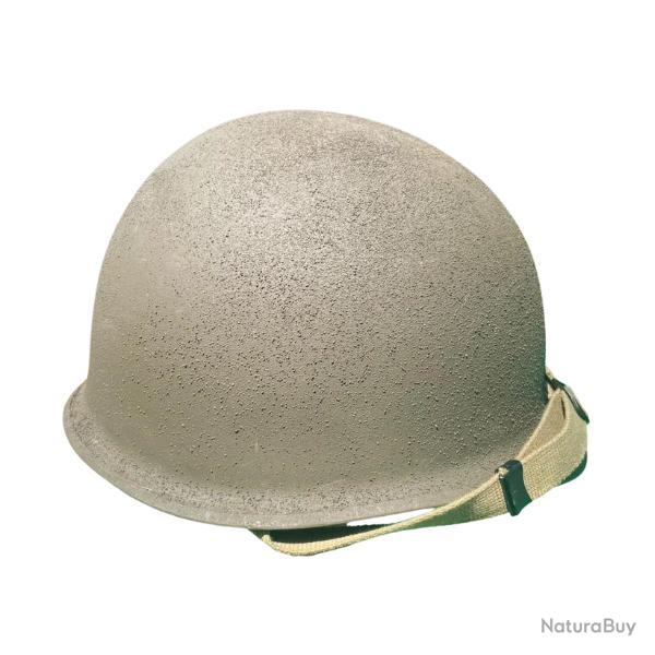 Casque US M1 Grain + Jugulaire WW2 Sans Liner, Sans filet