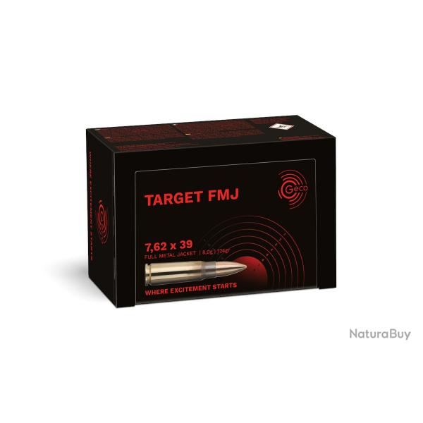Munition Geco Target FMJ 8g 124gr - Cal. 7.62x39 x1 boite