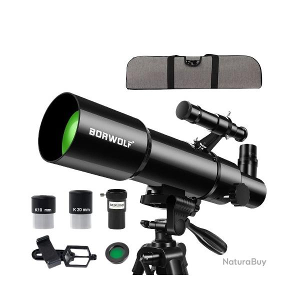 Tlescope Astronomique 80mm/400mm  Grossissement 200X HD avec Trpied et Accessoires