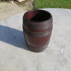 Pot Porte crayon de forme tonneau en bois de fer - Madagascar (XXé)