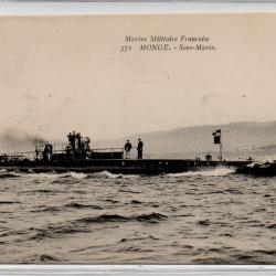 CPA - MARINE MILITAIRE FRANÇAISE - " MONGE " SOUS-MARIN  N°3979