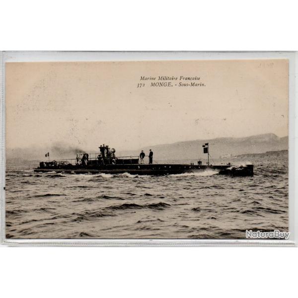 CPA - MARINE MILITAIRE FRANAISE - " MONGE " SOUS-MARIN  N3979