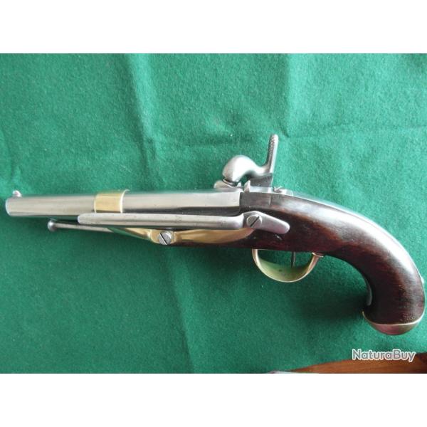 Peu courant pistolet modle 1822t de marine de la Mre Rle de Saint-Etienne