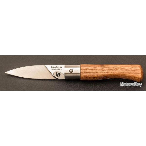 Couteau Le Coq Franais modle " Virole-lock " Chne et lame Z40 C30