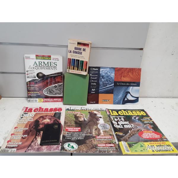 Lot de livres/ magasines de chasse