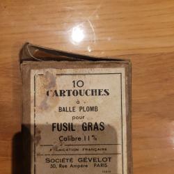 Cartouches fusil gras.