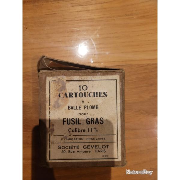 Cartouches fusil gras.