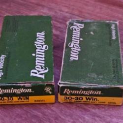Lot 34 cartouches REMINGTON cal. 30-30