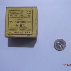 boite vide de munition SFM 9MM POUR PISTOLET ET PISTOLET MITRAILLEUR