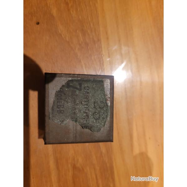 Cartouches 7 mm  broche , bote complte.