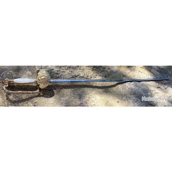 Epe d'officier aux armes de Ferdinand II Roi des 2 Siciles Milieu XIXme