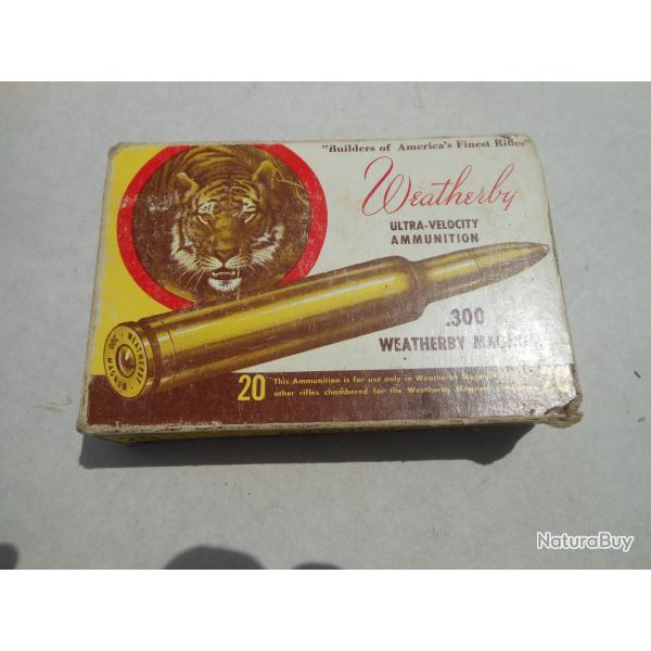 BOITE DE 20 ETUIS CALIBRE 300 WEATHERBY MAGNUM