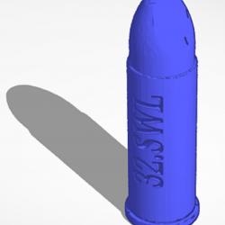 Cartouche factice de manipulation (3D) calibre 32 S&WL (Long)