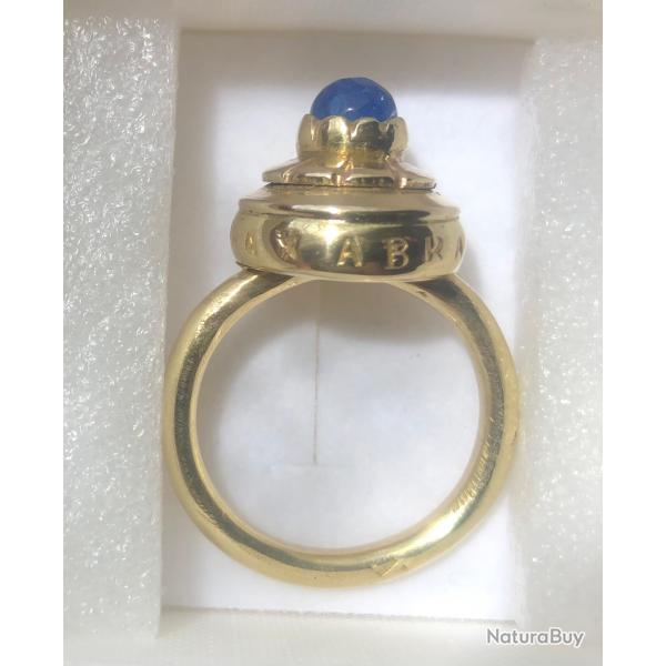 Belle bague Mdivale avec racine de saphir brut