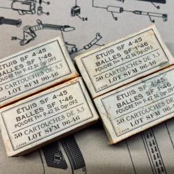 Lot 4 Boîtes de 22Lr de collection SFM de 1946 livraison gratuite pas de réserve