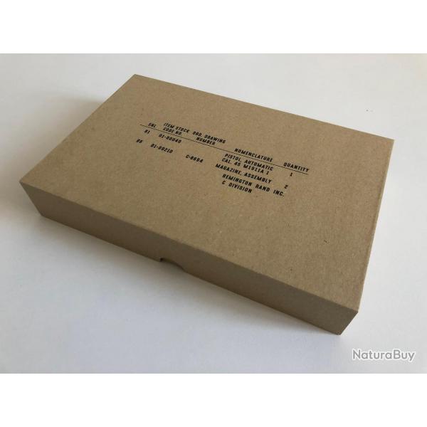 Boite kraft Remington M1911A1 - Stockage Expdition 2nd guerre wwii ww2 Colt 1911 A1 39 45 Repro