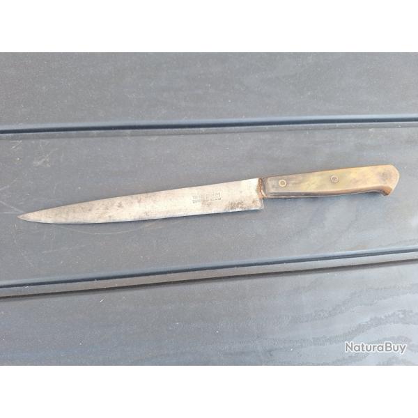 ancien Couteau Trente-deux Dumas Ain Ferme Cuisine Boucher Manche Corne