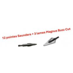 Pack 12 pointes Saunders + lames Magnus Buzz Cut