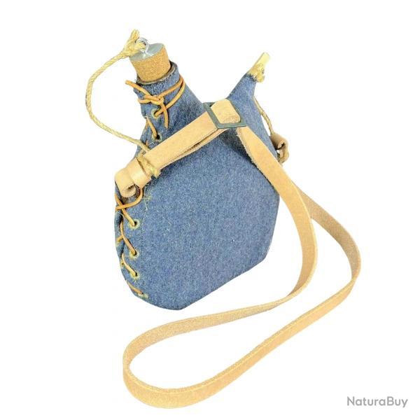 Housse de Gourde Franaise WW1 Premium Bleu Horizon - Militaria Franais