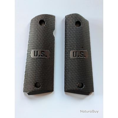 Poignées Zib Grips Pour Pistolet 1911 (full Size) – Bois De Hêtre Gravé Laser, Neuves