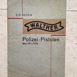 Catalogue de la marque WALTHER pour son célèbre révolver PP et  PPK