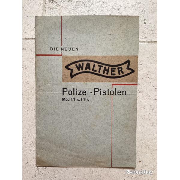 Catalogue de la marque WALTHER pour son clbre rvolver PP et  PPK