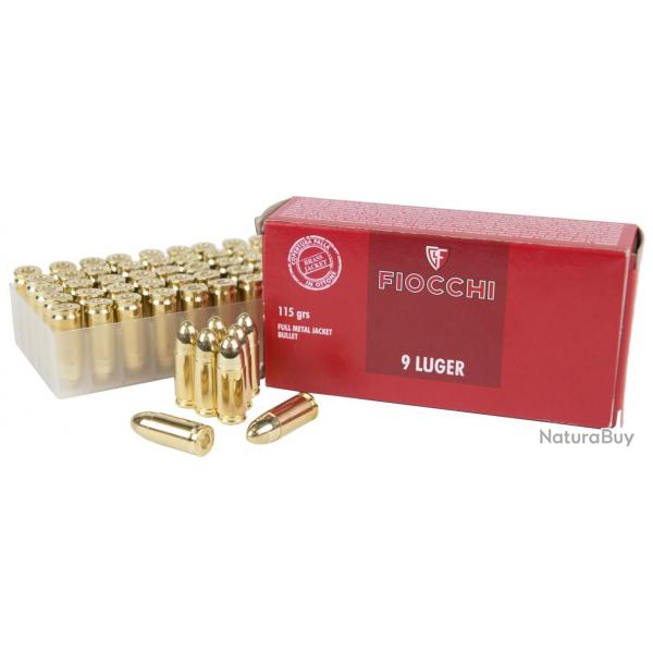 Munitions 9mm Fiocchi FMJ 115 grains