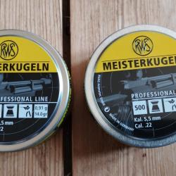 1000 pcs RWS meisterkugln 5.5mm 0.91g plumb