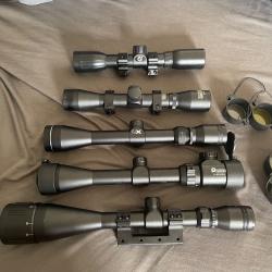Lot 5 lunettes de tir ( air force / paike / ...)