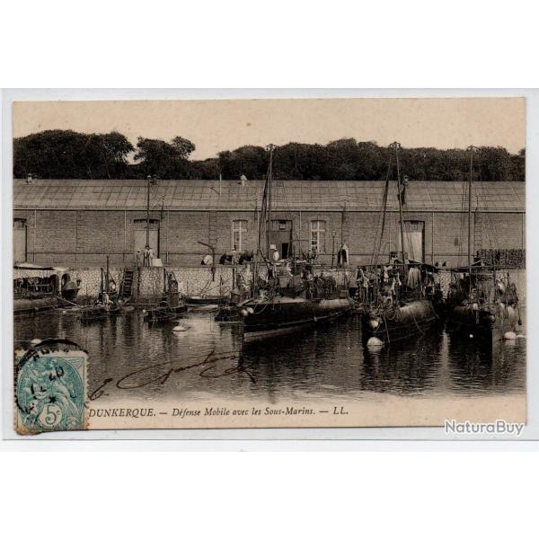 CPA - Marine Militaire - DUNKERQUE - Dfense Mobile avec les Sous-Marins  N3999
