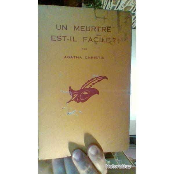 Un meurtre est-il facile par Agatha Christie - Librairie des champs Elysss -