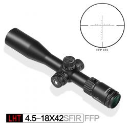 Lunette de Visée Discovery LHT 4.5-18x42 SFIR FFP Premier Plan Focal 1/4 MOA Ultra Légère