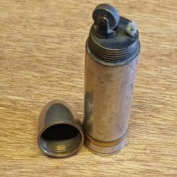 Très beau briquet de poilu - art de tranchée WW1 - douille chromée