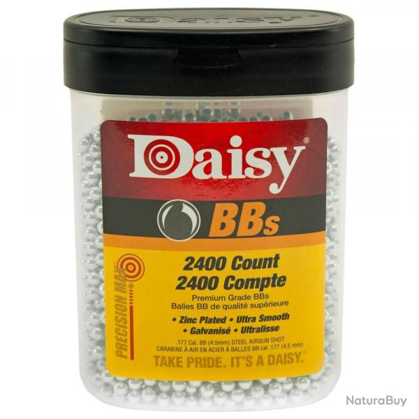 Bote de 2400 BB s Acier Daisy Calibre 4.5 mm - Grande Quantit - Prcision et Durabilit pour Tir d