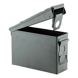 Caisse à Munitions Métal FOT - Calibre 30 - 27x13x18 cm - Robuste et Pratique pour le Transport Noir