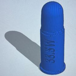 Cartouche factice de manipulation (3D) calibre 38SW